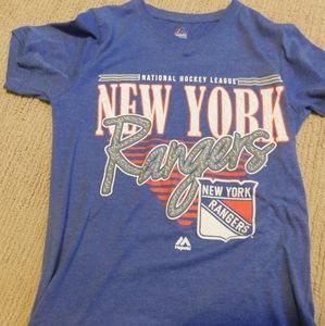 New York Rangers Small Jersey T-shirt Blue Hockey